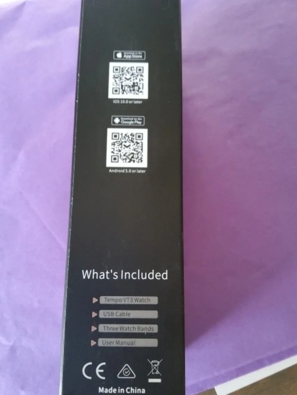 Virmee Tempo VT3 Black Smart Watch - Fitness Tracker Android & IOS Phones